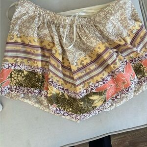 Free People Strapless Paisley Crop Top